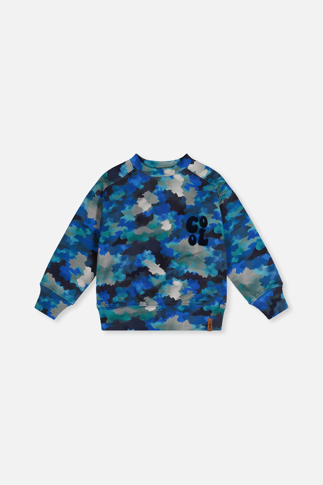 Fleece Sweatshirt Blue And Grey Camouflage - Image 6