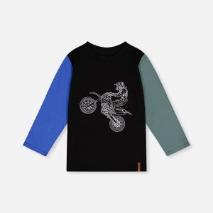 Long Sleeve T-Shirt Black, Blue And Green - Image 8