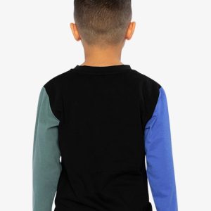 Long Sleeve T-Shirt Black, Blue And Green - Image 4