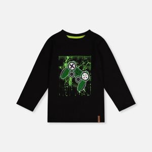 Long Sleeve T-Shirt Black And Green