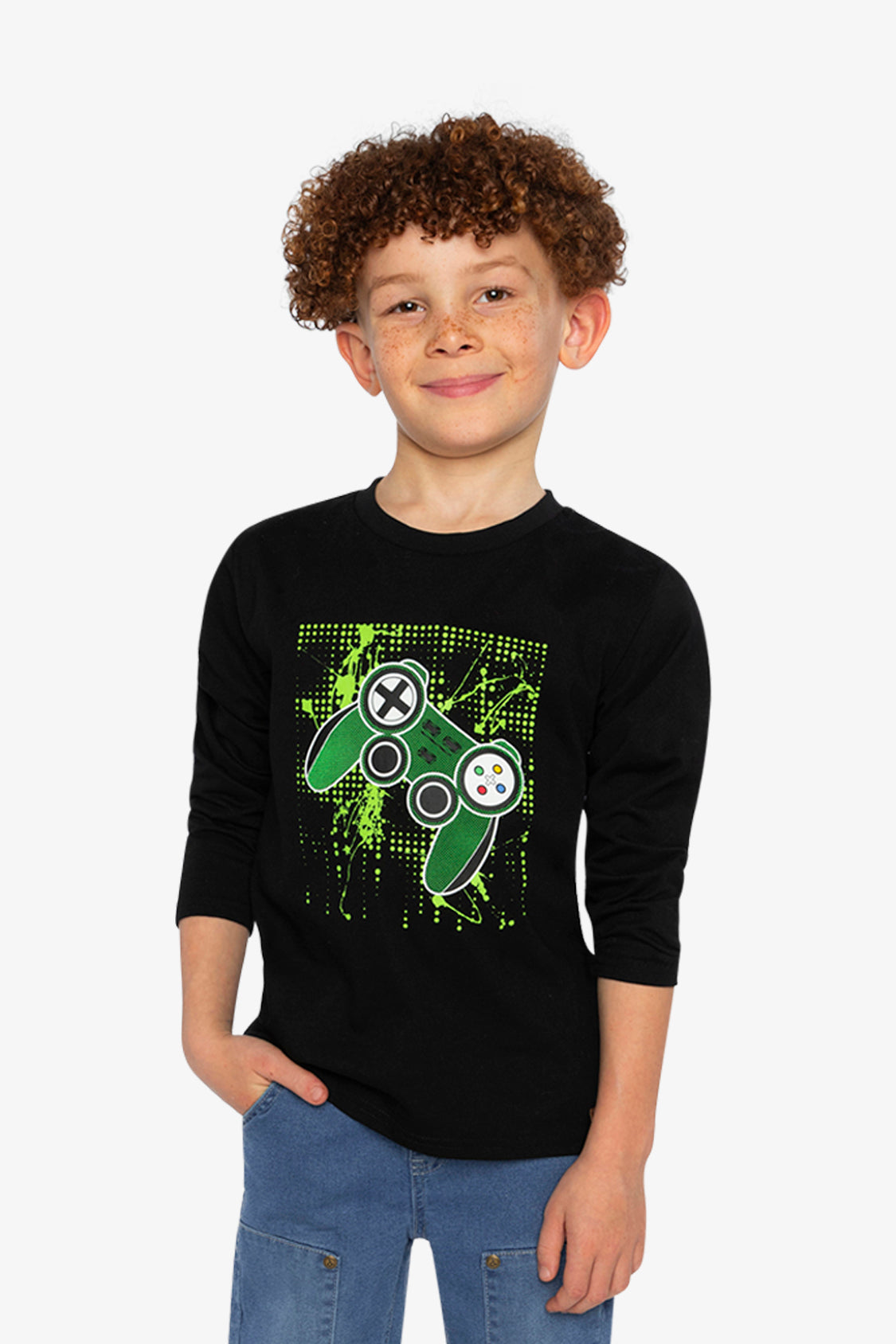 Long Sleeve T-Shirt Black And Green - Image 2