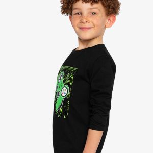 Long Sleeve T-Shirt Black And Green - Image 3
