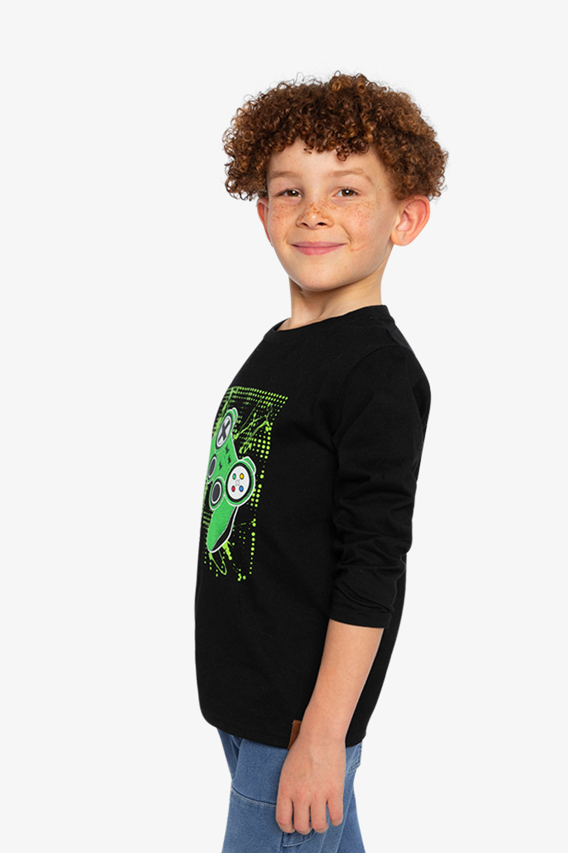 Long Sleeve T-Shirt Black And Green - Image 3