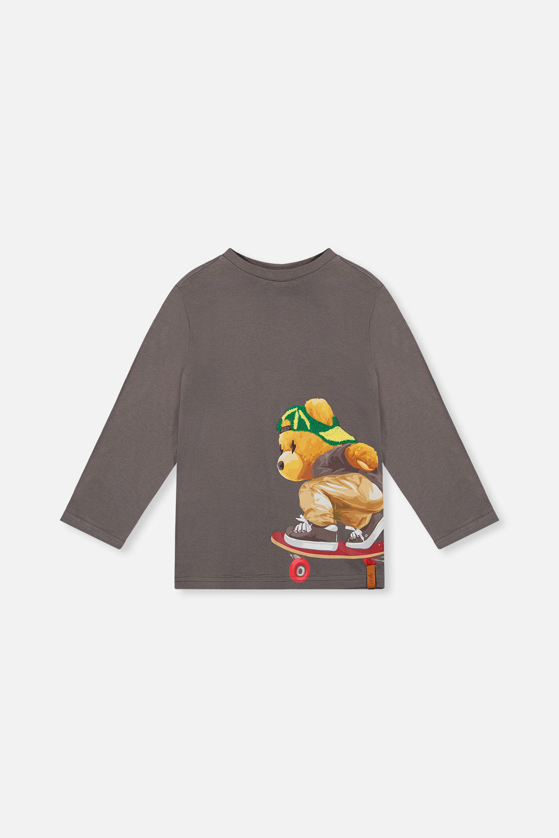 Long Sleeve Organic Cotton T-Shirt Dark Grey - Image 8