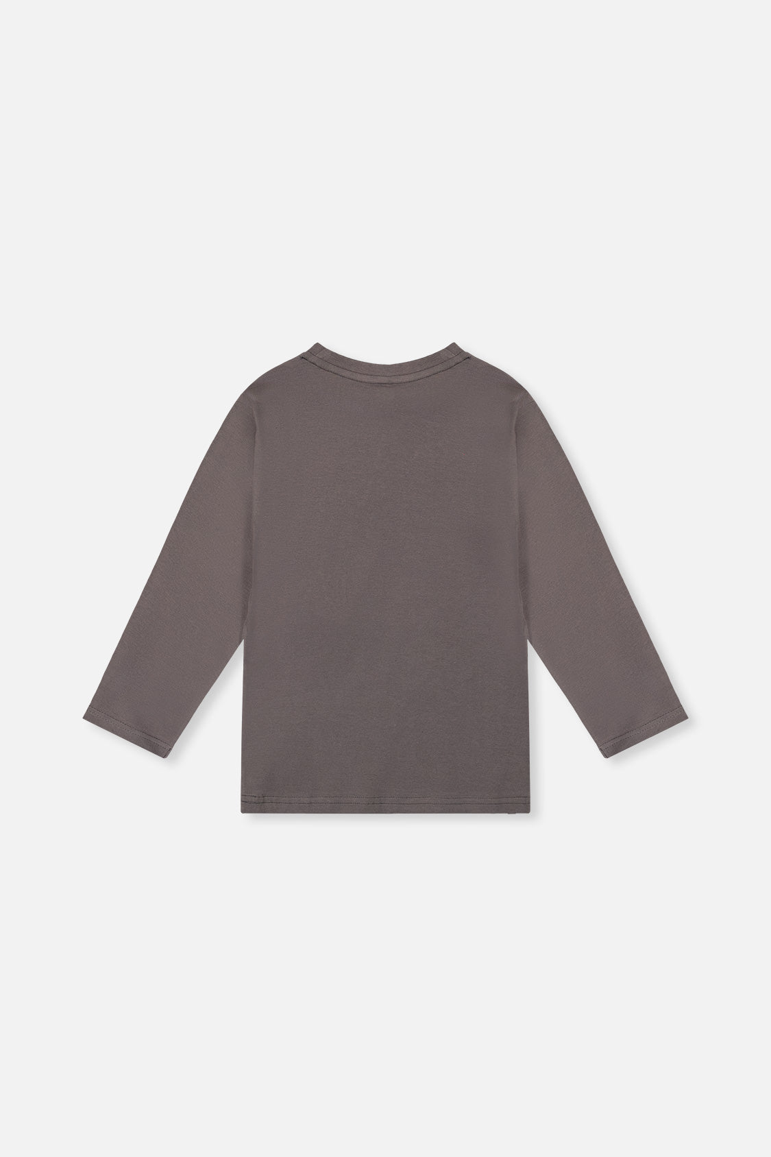 Long Sleeve Organic Cotton T-Shirt Dark Grey - Image 4