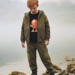 Alternative view of Long Sleeve Organic Cotton T-Shirt Black And Red