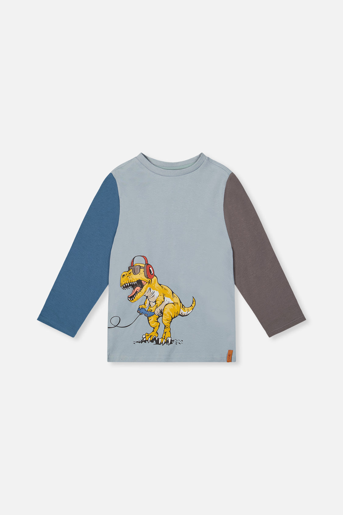 Long Sleeve Organic Cotton T-Shirt Sky Blue - Image 12