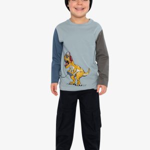 Long Sleeve Organic Cotton T-Shirt Sky Blue - Image 5