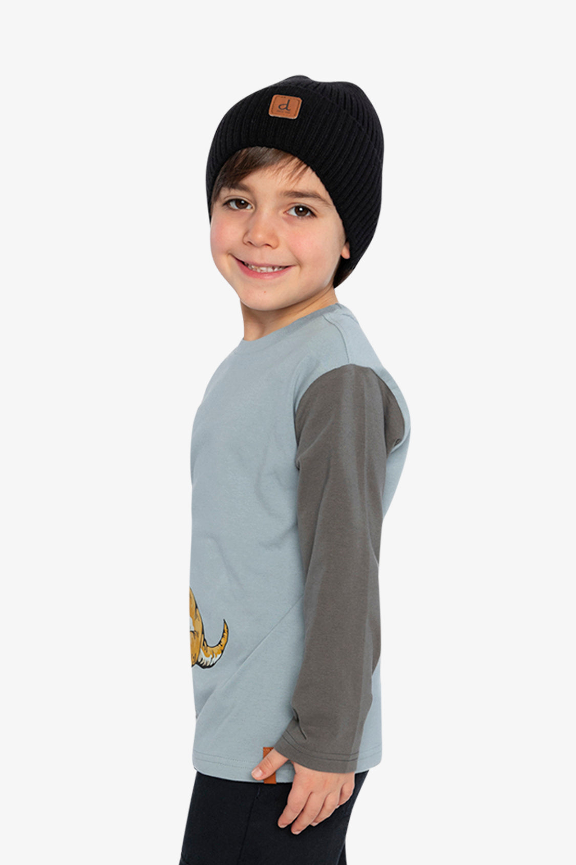 Long Sleeve Organic Cotton T-Shirt Sky Blue - Image 3
