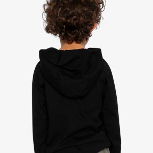 Raglan Hooded T-Shirt Black And Brown - Image 4