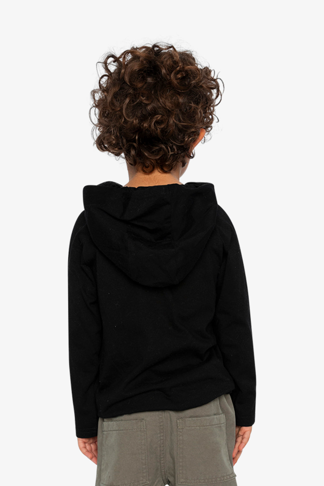 Raglan Hooded T-Shirt Black And Brown - Image 4