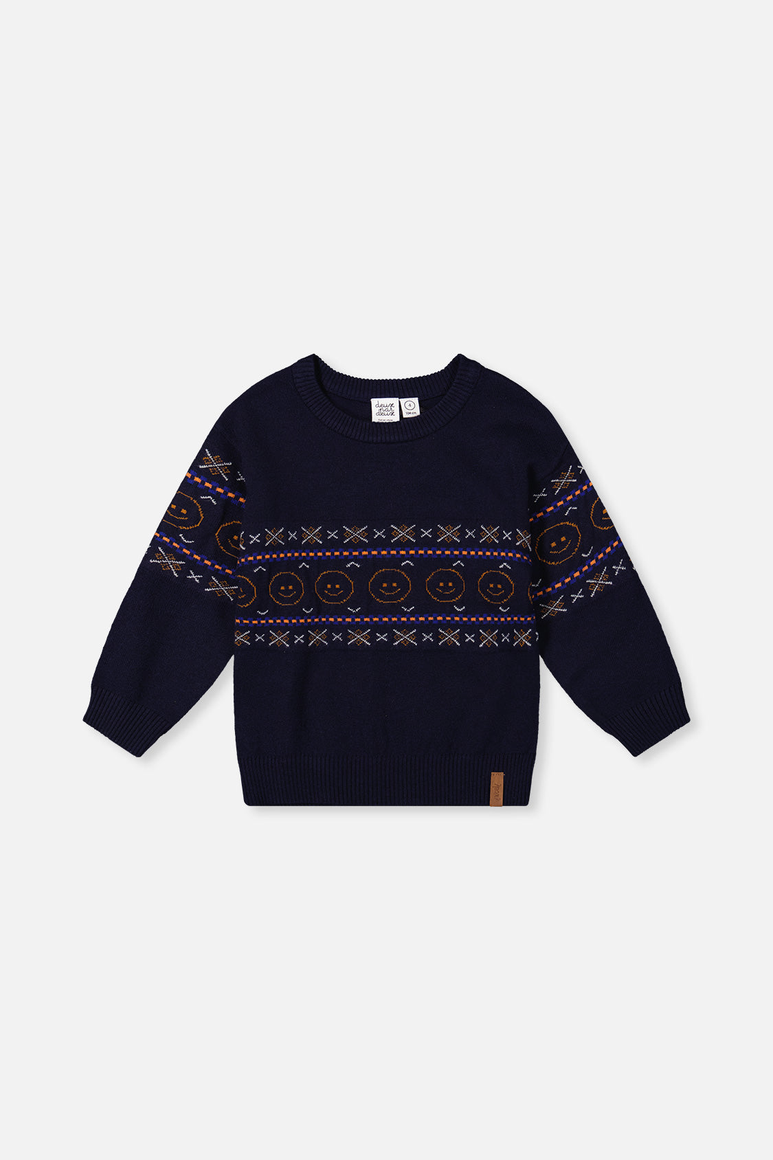 Jacquard Sweater Dark Blue - Image 8