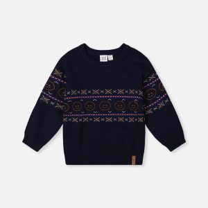 Jacquard Sweater Dark Blue - Image 12