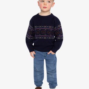 Jacquard Sweater Dark Blue - Image 5