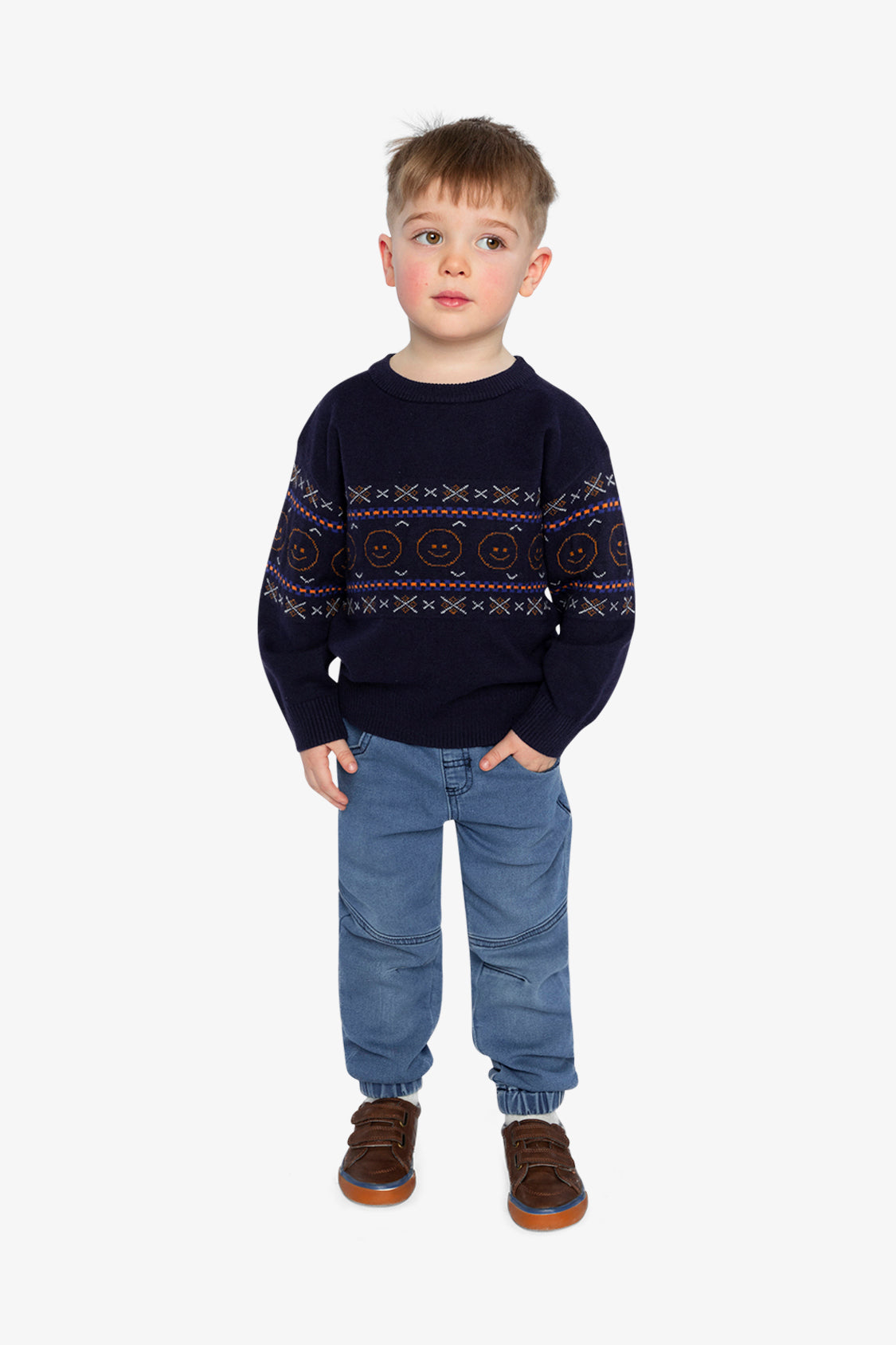 Jacquard Sweater Dark Blue - Image 5