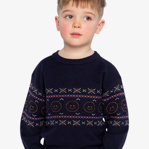 Jacquard Sweater Dark Blue - Image 2