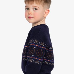 Jacquard Sweater Dark Blue - Image 3