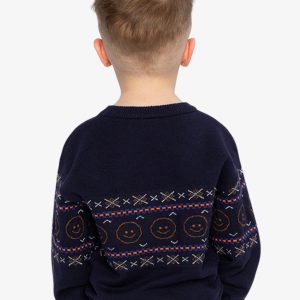 Jacquard Sweater Dark Blue - Image 4