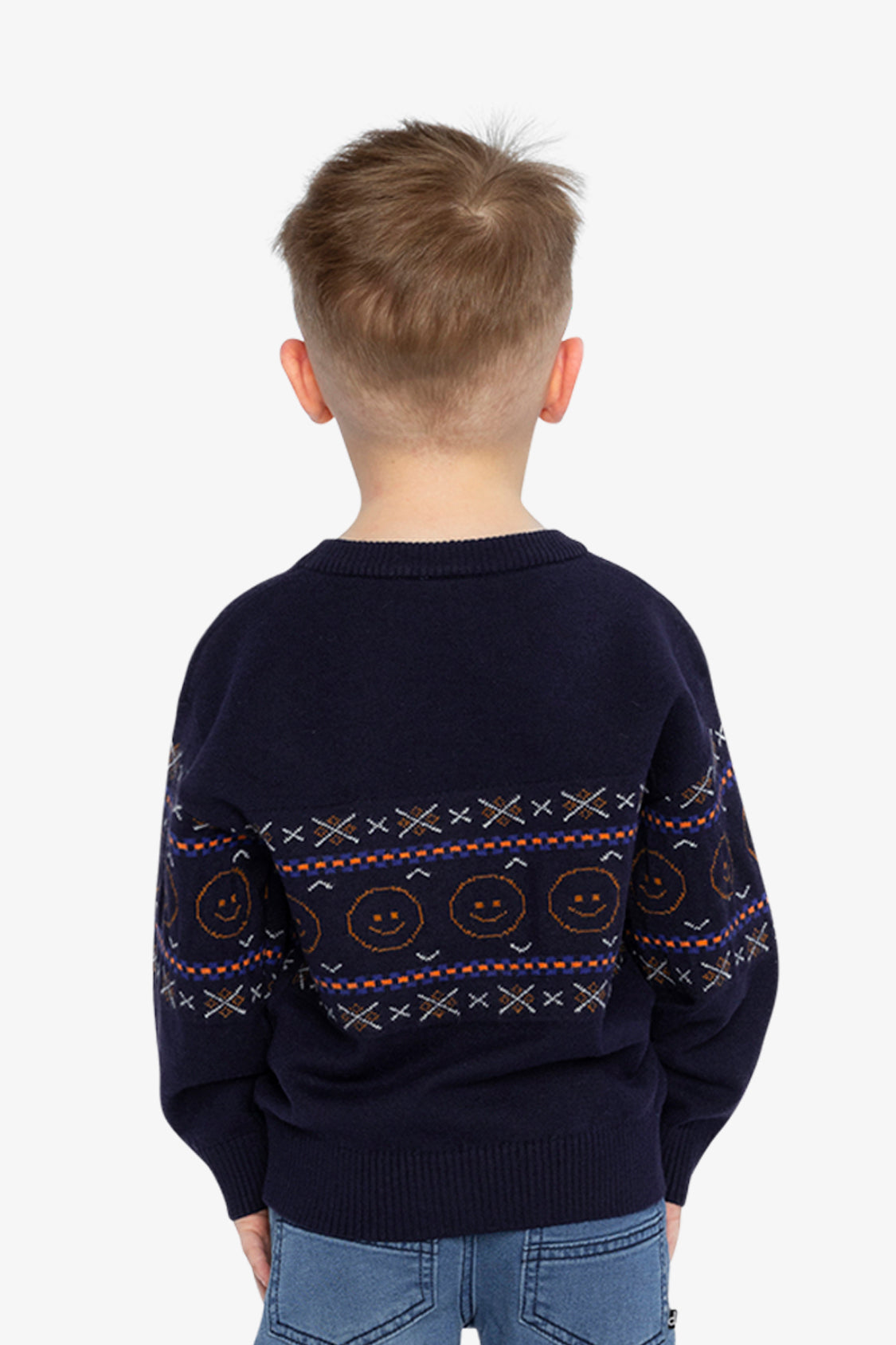 Jacquard Sweater Dark Blue - Image 4