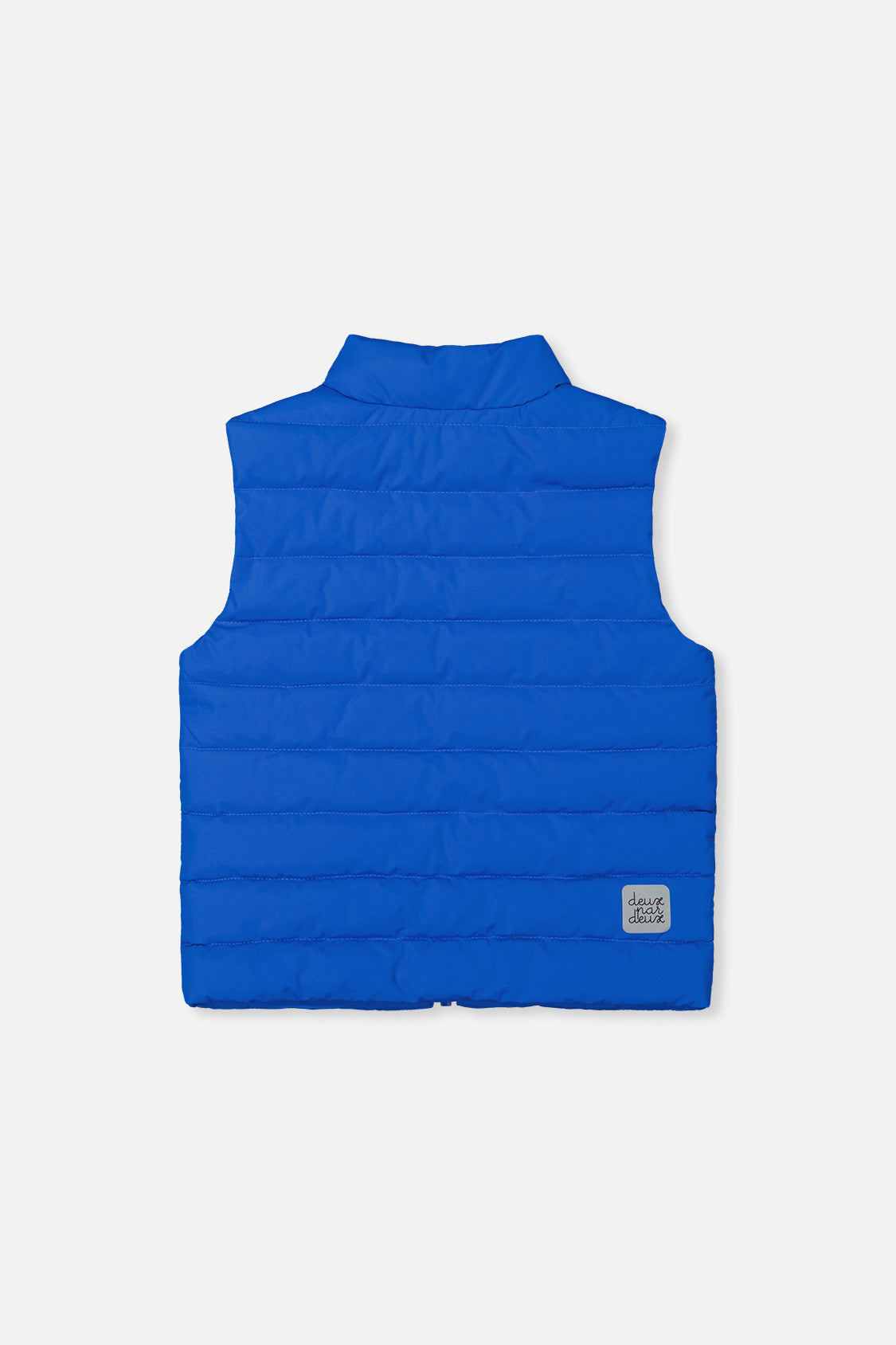 Sleeveless Quilted Mid-Season Vest Blue - Image 5