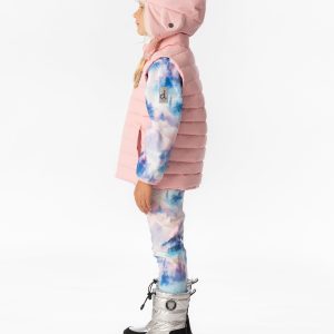 Sleeveless Quilted Mid-Season Vest Light Pink - Image 3