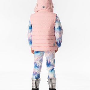 Sleeveless Quilted Mid-Season Vest Light Pink - Image 4