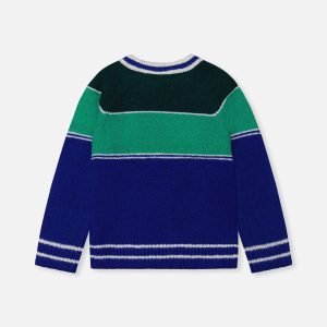 Alternative view of Sweater With Ski Jacquard Dark Blue And Dark Green