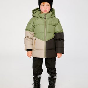 Alternative view of Color-Block Winter Jacket Olive Green