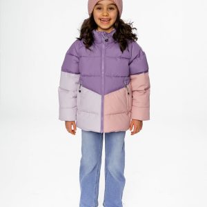 Color-Block Winter Jacket Violet - Image 2