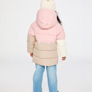 Color-Block Winter Jacket Pale Dusty Pink - Image 5