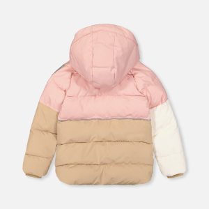 Color-Block Winter Jacket Pale Dusty Pink - Image 3