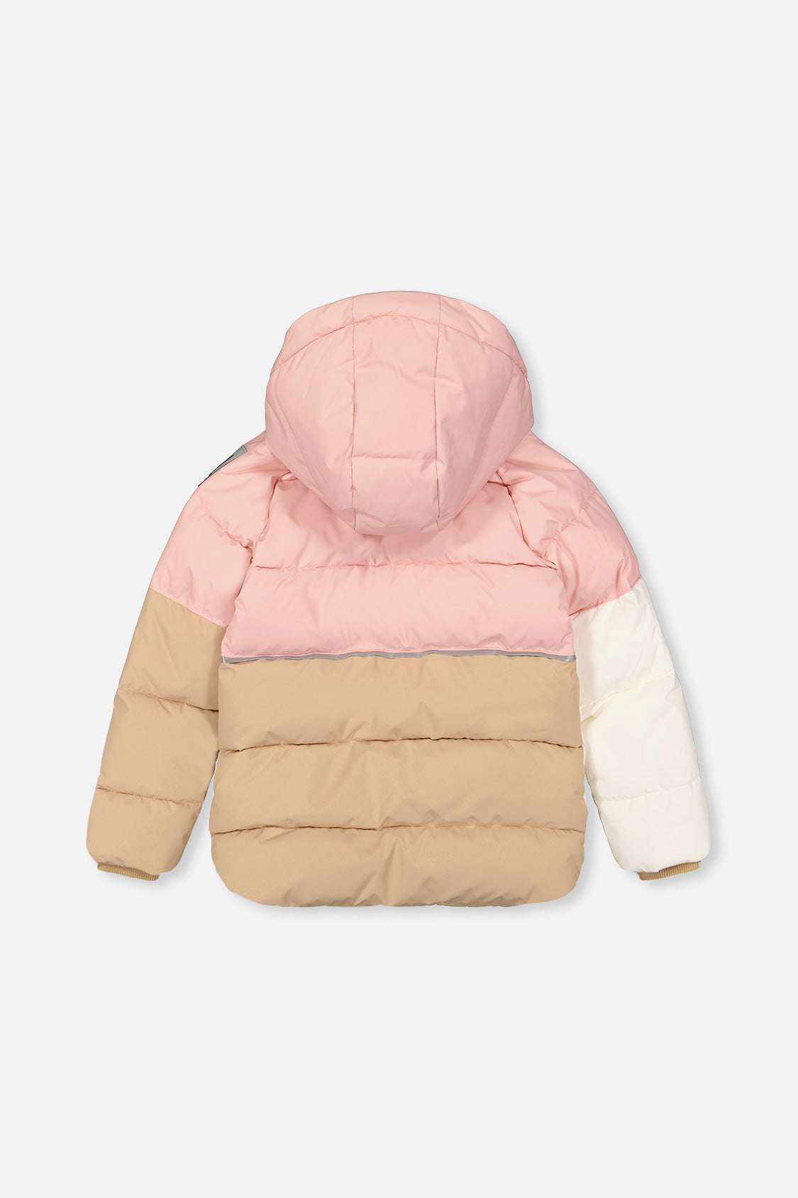 Color-Block Winter Jacket Pale Dusty Pink - Image 3