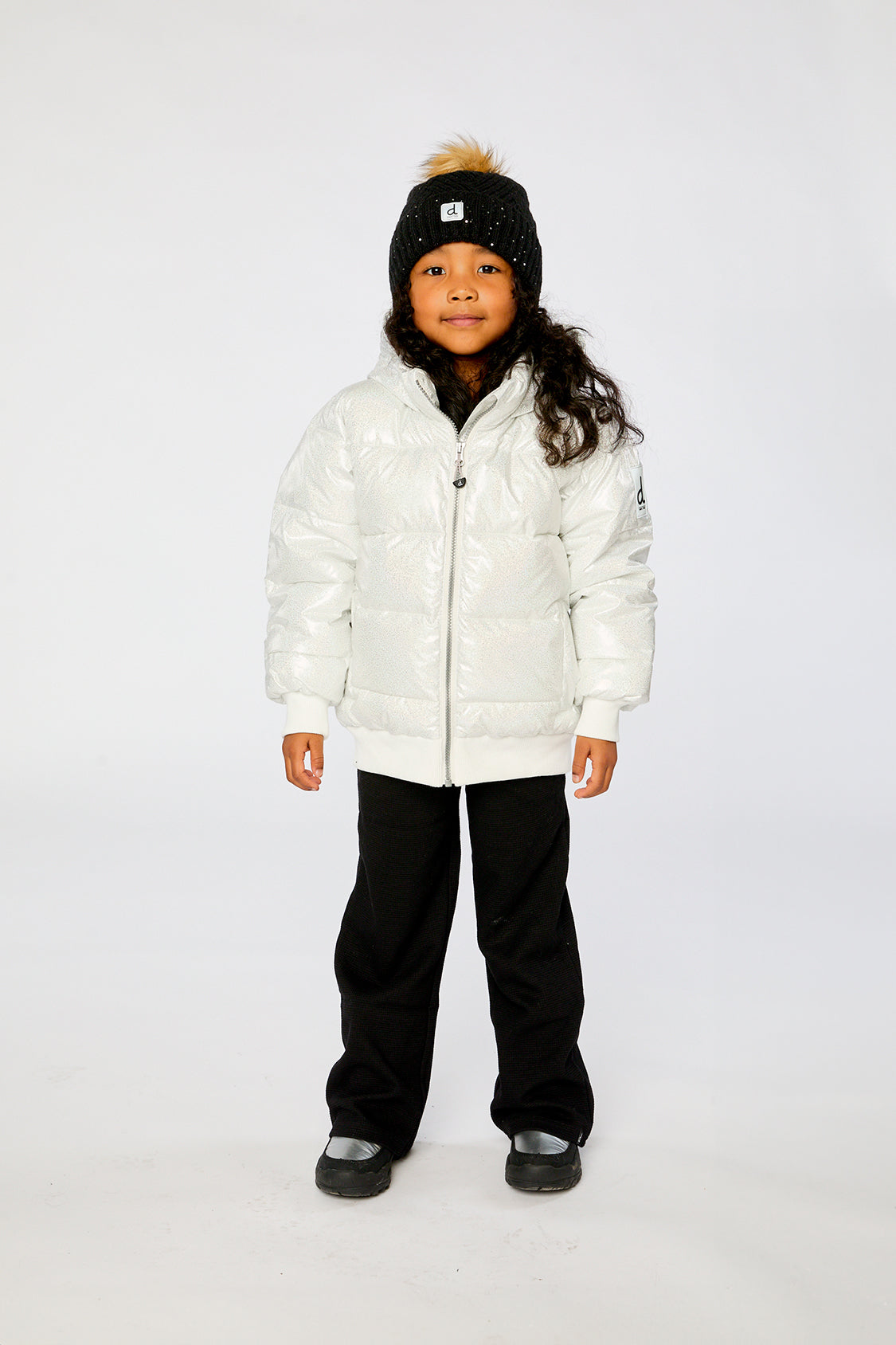Winter Puffy Jacket White Glitter - Image 2
