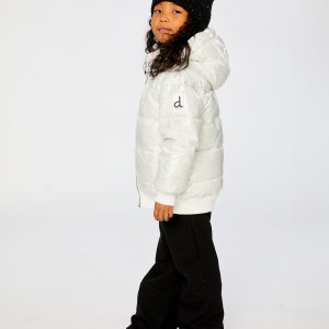 Winter Puffy Jacket White Glitter - Image 4