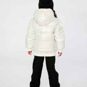 Winter Puffy Jacket White Glitter - Image 5