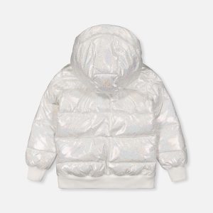 Winter Puffy Jacket White Glitter - Image 3