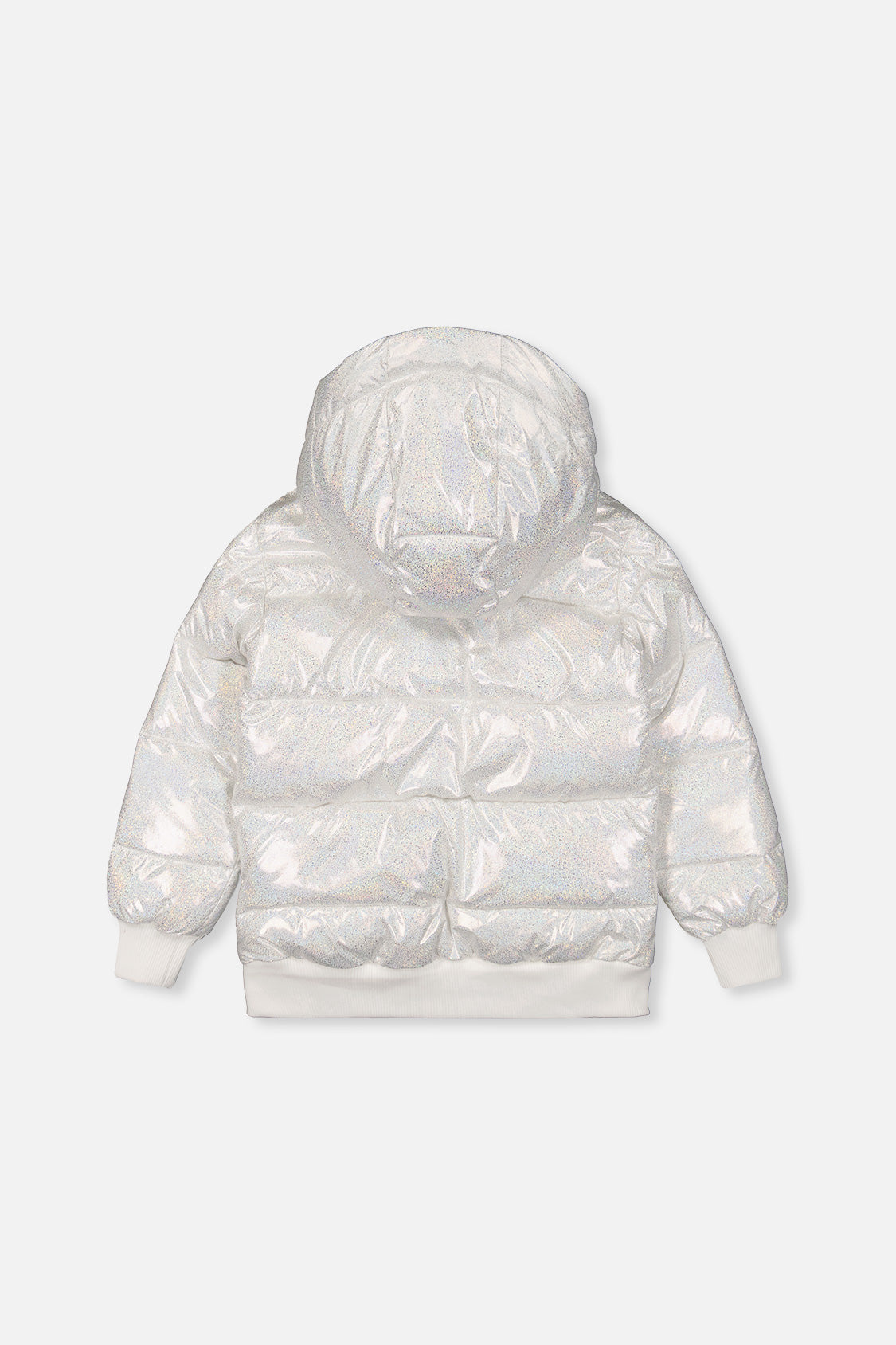 Winter Puffy Jacket White Glitter - Image 3