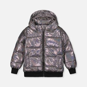 Winter Puffy Jacket Black Glitter - Image 7