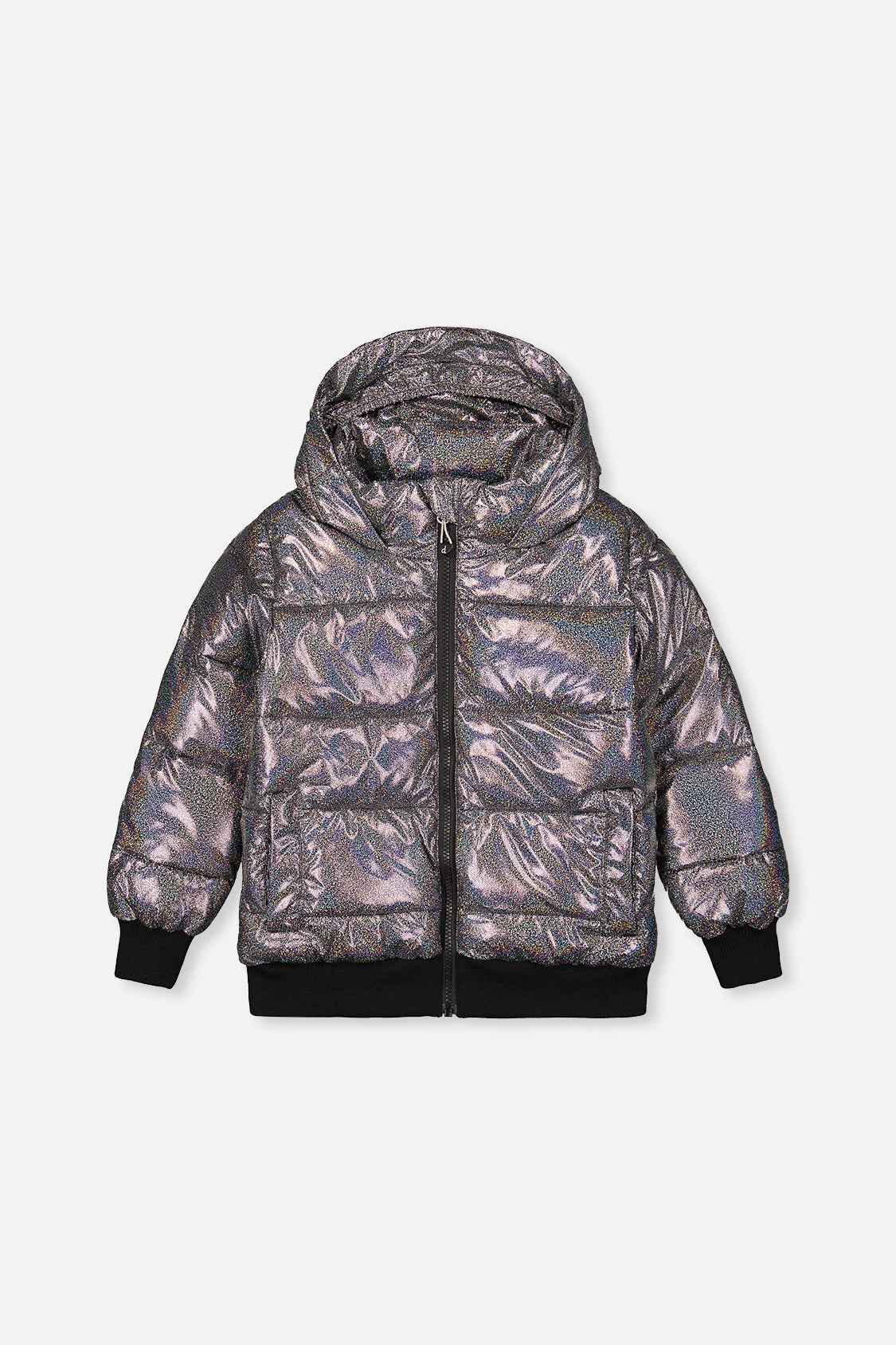Winter Puffy Jacket Black Glitter - Image 7