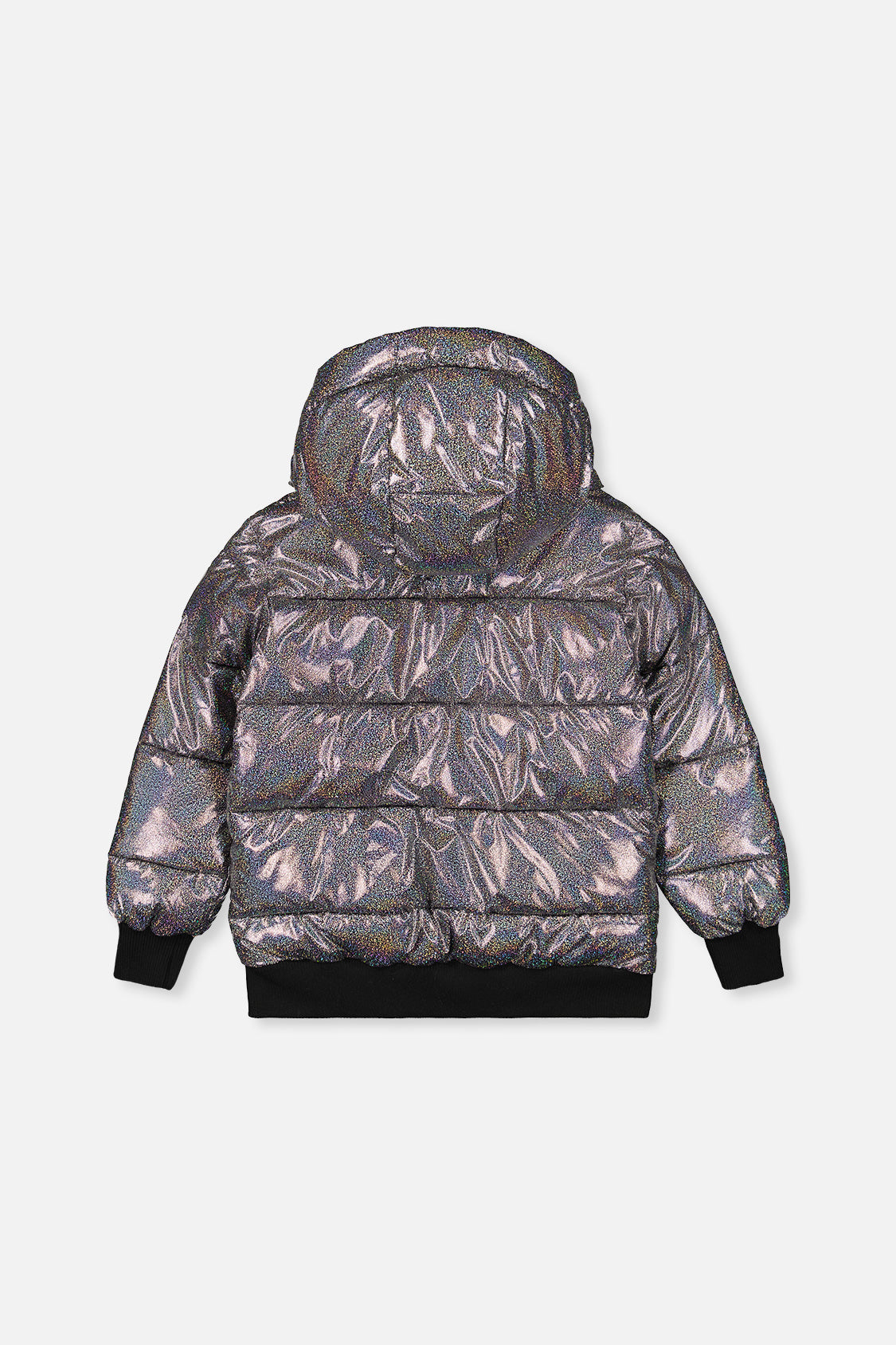 Winter Puffy Jacket Black Glitter - Image 3