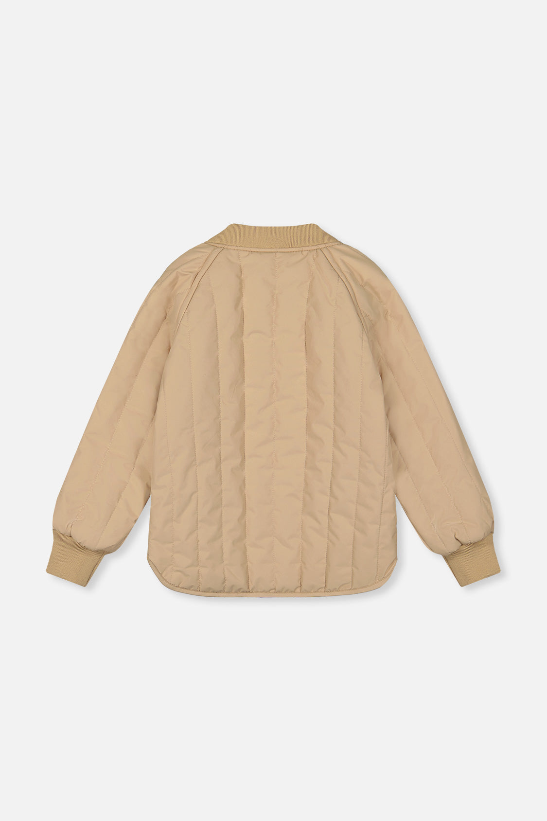 Quilted Raglan Sleeve Jacket Beige - Image 5