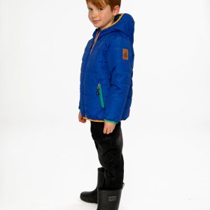 Quilted Mid-Season Jacket Royal Blue - Image 3