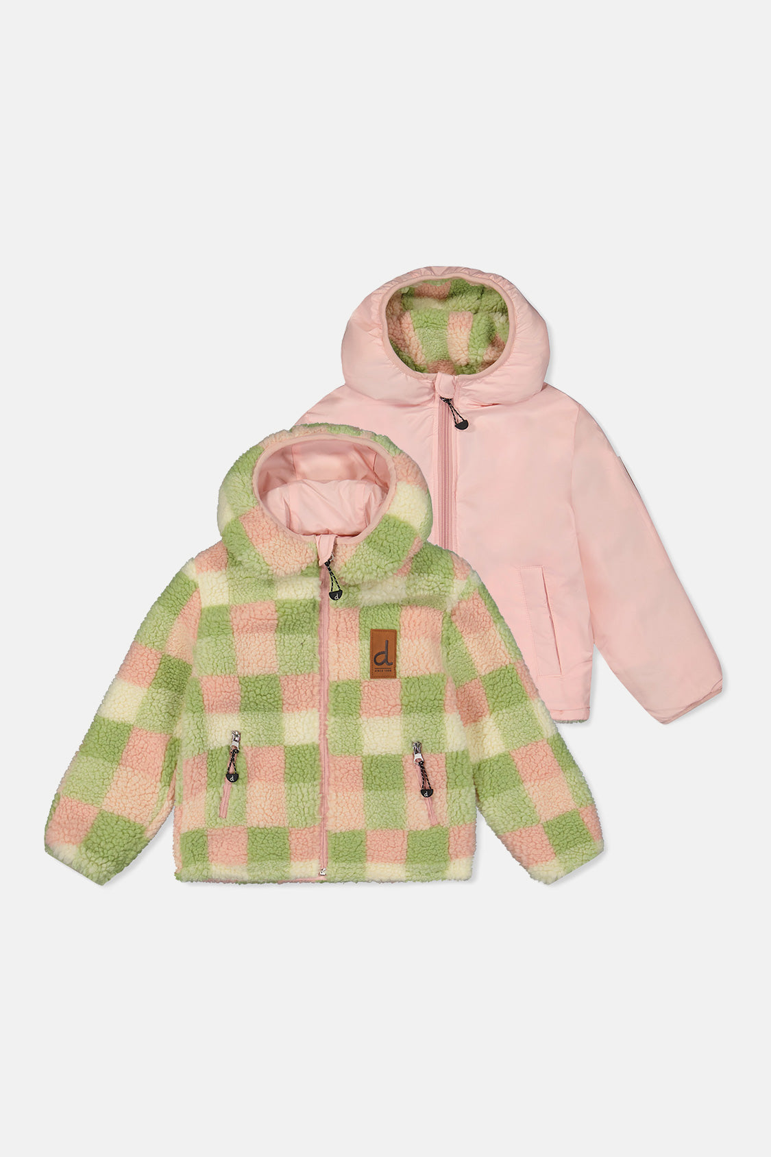Baby Reversible Mid-Season Jacket Pale Dusty Pink - Image 8