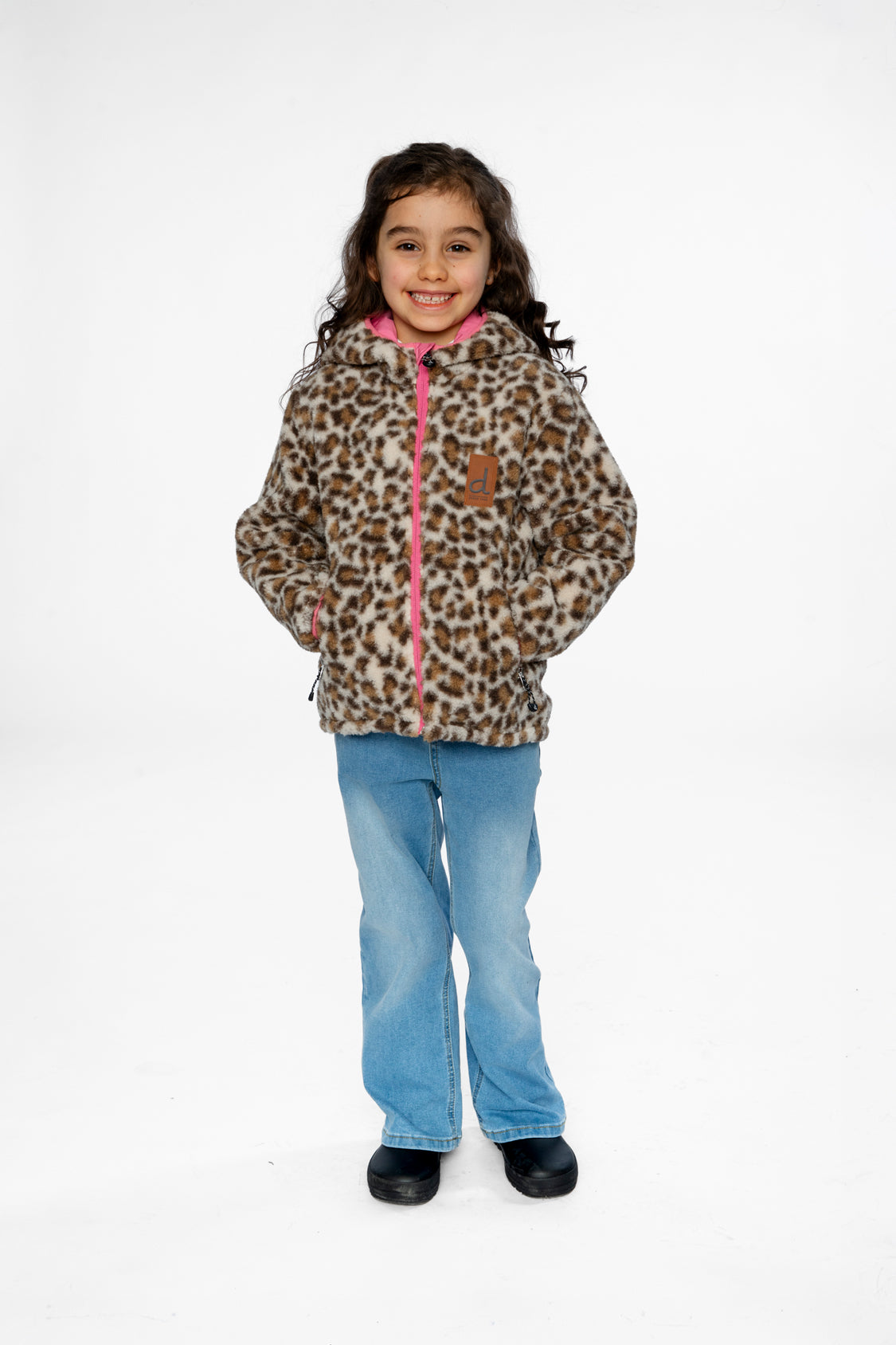 Reversible Mid-Season Jacket Pink And Leopard - Image 2