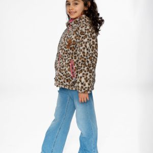 Reversible Mid-Season Jacket Pink And Leopard - Image 3