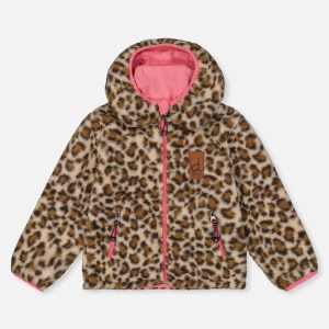 Reversible Mid-Season Jacket Pink And Leopard - Image 5
