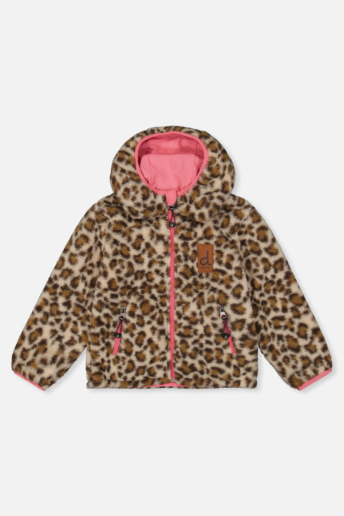 Reversible Mid-Season Jacket Pink And Leopard - Image 5
