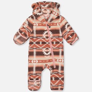 Baby Mid-Season Plush One-Piece Outerwear Aztec Pink