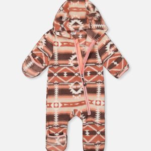 Baby Mid-Season Plush One-Piece Outerwear Aztec Pink - Image 5