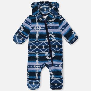 Baby Mid-Season Plush One-Piece Outerwear Aztec Blue - Image 6